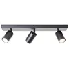 Image de Brilliant Barre de spots LED Jello 3-flammes noir mat, métal, 3x LED, GU10, 5 W, lampes à réflecteur LED incluses (flux lumineux : 345lm, couleur de la lumière : 3000K)