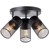 Image de Brilliant Kamolo Spotrondell 3flg schwarz mat, Métal, 3x A60, E27, 40 W