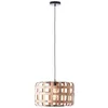 Image de Brilliant Woodline Suspension 1 ampoule en bambou 42 cm verre/métal Marron 1 ampoule A60 E27 60 W