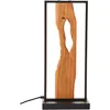 Image de Brilliant Lampe à poser LED Chaumont 50cm noir/bois, aluminium/métal/bois, 1x LED intégrée, 10 W, (flux lumineux : 940lm, couleur de la lumière : 3000K)