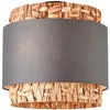 Image de Brilliant Plafonnier Waterlilly 35cm gris/beige, textile/jacinthe d'eau/métal, 2x A60, E27, 60 W