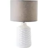 Image de Brilliant Ilysa lampe à poser 42cm blanc/gris, céramique/métal/textile, 1x D45, E14, 40 W