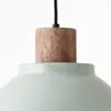 Image de Brilliant Suspension Erena avec détail en bois, vert clair