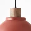 Image de Brilliant Suspension Erena avec détail en bois, rouge