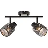 Image de Brilliant Spot Bano 2-flammes noir mat, métal, 2x D45, E14, 40 W