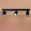 Image de Brilliant Spot pour plafond LED Marty, longueur 53 cm, noir sable, à 3 lampes.