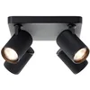 Image de Brilliant Lampe Marty LED 4 spots LED Sable noir 4 x GU10 10 W Ampoules LED incluses et remplaçables