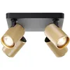 Image de Brilliant Marty Spot LED 4 ampoules LED Sable noir/or mat 4 x GU10 10 W Ampoules LED incluses et remplaçables