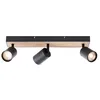 Image de Brilliant Jello Wood Spot de plafond orientable, 15 x 42 x 8 cm, GU10, 345 lm, 3000 K, métal/bois