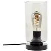 Image de Brilliant Lampe de table Mesmer noir avec verre fumé - 92751/06