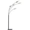 Image de Brilliant Lampe Glasini - 5 ampoules - Noir mat/verre fumé - 5 ampoules C35 E14 - 25 W