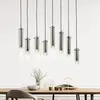 Image de Brilliant Suspension Glasini, longueur 80 cm, gris fumé, 8 lampes, verre