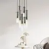 Image de Brilliant Suspension Glasini, Ø 32 cm, gris fumé, 7 lampes, verre