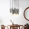 Image de Brilliant Suspension Glasini, Ø 52 cm, gris fumé, 14 flammes, verre