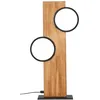 Image de Brilliant Lampe Cheesy - Lampe de table LED - 40 cm - Noir mat - Bois - Métal marron - 12 W - LED intégrée