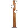 Image de Brilliant Lampe Cheesy Lampadaire LED 140 cm Noir mat Bois Marron 20 W LED intégrée