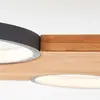Image de Brilliant Plafonnier LED Cheesy en bois, à 4 lampes