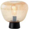 Image de Brilliant Lampe Kaizen - 24,5 cm - Ambre/noir mat en métal/plastique marron - 1 ampoule A60, E27, 40 W