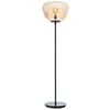 Image de Brilliant Lampe Kaizen - Lampadaire - 140 cm - Ambre/noir mat - Métal marron - 1 ampoule A60, E27, 40 W