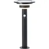 Image de Borne extérieure - BRILLIANT - GARVINA - LED et solaire - Détecteur de mouvement - Acier inoxydable et plastique - 4 W - Noir