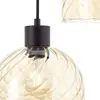 Image de Brilliant Suspension Casto, longueur 95 cm, ambre, 6 lampes, verre