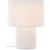 Image de Brilliant Lampe à poser Teddy, blanc, hauteur 30 cm, tissu/métal