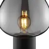 Image de Brilliant Lampe de table Ligari, noir/gris fumé, hauteur 28 cm métal/verre