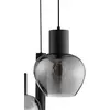 Image de Brilliant Suspension Ligari, noir/gris fumé, Ø 68 cm, métal/verre