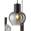 Image de Brilliant Suspension Ligari, noir/gris fumé, longueur 126 cm, verre