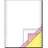 Image de SIGEL Lot de 600 feuilles de papier listing 33243, 30,5 cm x 240 mm, pré-perforé, 3 parties, 60/53/57 g/m², vp, rose/jaune, copie, vierge