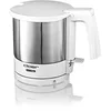 Image de Cloer 4721 Bouilloire Elèctronique, Protection contre la surchauffe et la marche à vide, 1 litre, 2000 W, boîtier en acier inoxydable mat avec des éléments blancs