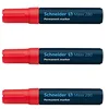 Image de SCHNEIDER Lot de 3 Marqueurs permanent Maxx 280 Pte Biseau 4-12 mm Rouge