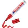 Image de Marqueur permanent edding No. 1, rechargeable, pointe biseautée, tige Aluminium Rouge