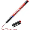 Image de edding 141 F feutre permanent - rouge - 1 stylo - pointe ronde 0,6 mm - stylo pour écrire sur du verre, du plastique, des films et surfaces lisses - à séchage rapide, résistant aux taches et étanche