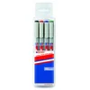 Image de edding 152 M stylo non-permanent - noir,rouge,bleu,vert -plume ronde 1 mm-stylo pour écrire sur le verre, le plastique, les feuilles et les surfaces lisses - séchage rapide, peut être corrigé à l'eau