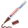 Image de edding 750 Marqueur peinture brillante - marron - 1 feutre peinture brillante - pointe ronde 2-4mm - pour dessin, coloriage, scrapbooking - étanche, très opaque