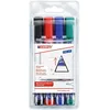 Image de edding 363 Marqueur pour tableaux blancs - multi-couleur - étui de 4 stylos - pointe biseautée 1-5mm - feutre effaçable - pour tableaux blanc, magnétique, mémo et chevalet de conférence - rechargeable