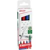 Image de edding 361 Marqueur pour tableaux blancs - multi-couleur - étui de 4 stylos - pointe ronde 1 mm - feutre effaçable - pour tableaux blanc, magnétique, mémo et chevalet de conférence - rechargeable