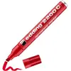 Image de edding 2200 C Marqueur permanent - rouge - 1 stylo - pointe biseautée 1,5-3 mm - sèche vite - résiste à l'eau et à l'essuyage - pour carton, plastique, bois, métal - Marqueur universel