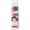 Image de edding 751 Marqueur peinture brillante - or, vert, rose (métallisé) - 3 stylos - pointe ronde 1-2mm - avec idées créatives - pour dessin, coloriage, scrapbooking - étanche, très opaque