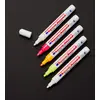 Image de Marqueurs à craie blanc, jaune, orange, rose fluo - Pointe ogive 2-3 mm - Tableau noir effaçable - Fenêtres, verre, miroirs