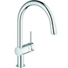 Image de Grohe Robinet mitigeur évier Minta 1/2", bec C, mousseur extractible, chrome