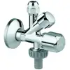 Image de Grohe Robinet d'arrêt d'angle combiné 1/2", chromé, auto-étanche, filetage de raccordement