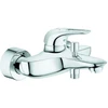 Image de Grohe Mitigeur bain Eurostyle chromé, montage mural, levier métal ouvert