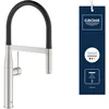 Image de GROHE Essence Mitigeur Robinet pour Evier de Cuisine, Avec flexible Noir, Supersteel, 30294DC0 (Import Allemagne)