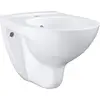 Image de GROHE bidet suspendu et autoportant Bau ceramic, avec trop-plein visible, trou filté, porcelaine vitrifiée, finition blanc alpin, 39433000 (Import Allemagne)