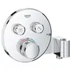 Image de Thermostatique encastré rond GROTHERM SMARTCONTROL GROHE 29120000 2 sorties - chrome