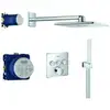 Image de Grohe Kit de montage SmartControl pour système de douche encastré, avec 3 vannes d'arrêt, angle, chrome