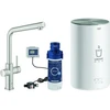 Image de Grohe Mitigeur monocommande évier Red Duo supersteel, taille M, avec chauffe-eau