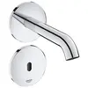 Image de GROHE Essence E, robinet électronique infrarouge pour lavabo | Robinet à capteur, transformateur 100-230V, utilisation sans contact, pour eau froide ou prémitigée (chrome, 36447000)